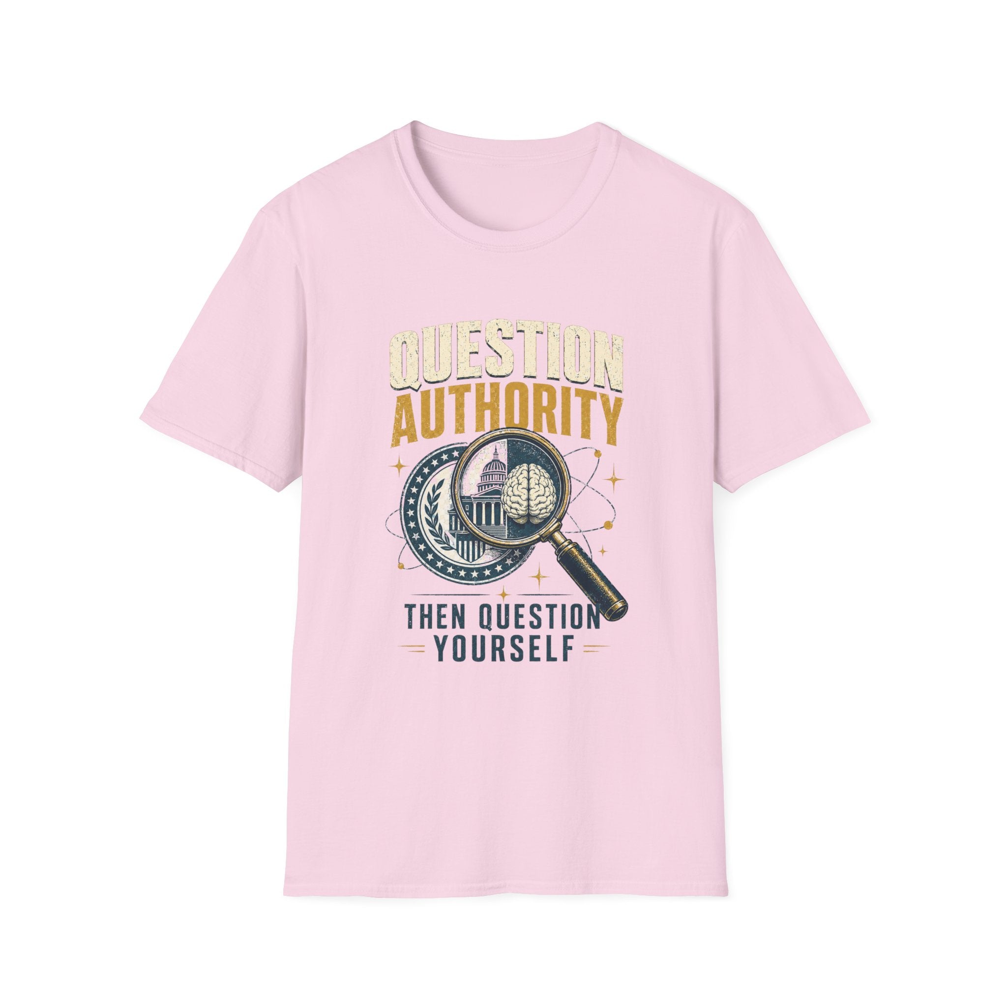 Question Authority T-Shirt — Vintage Science & Skepticism Graphic Tee