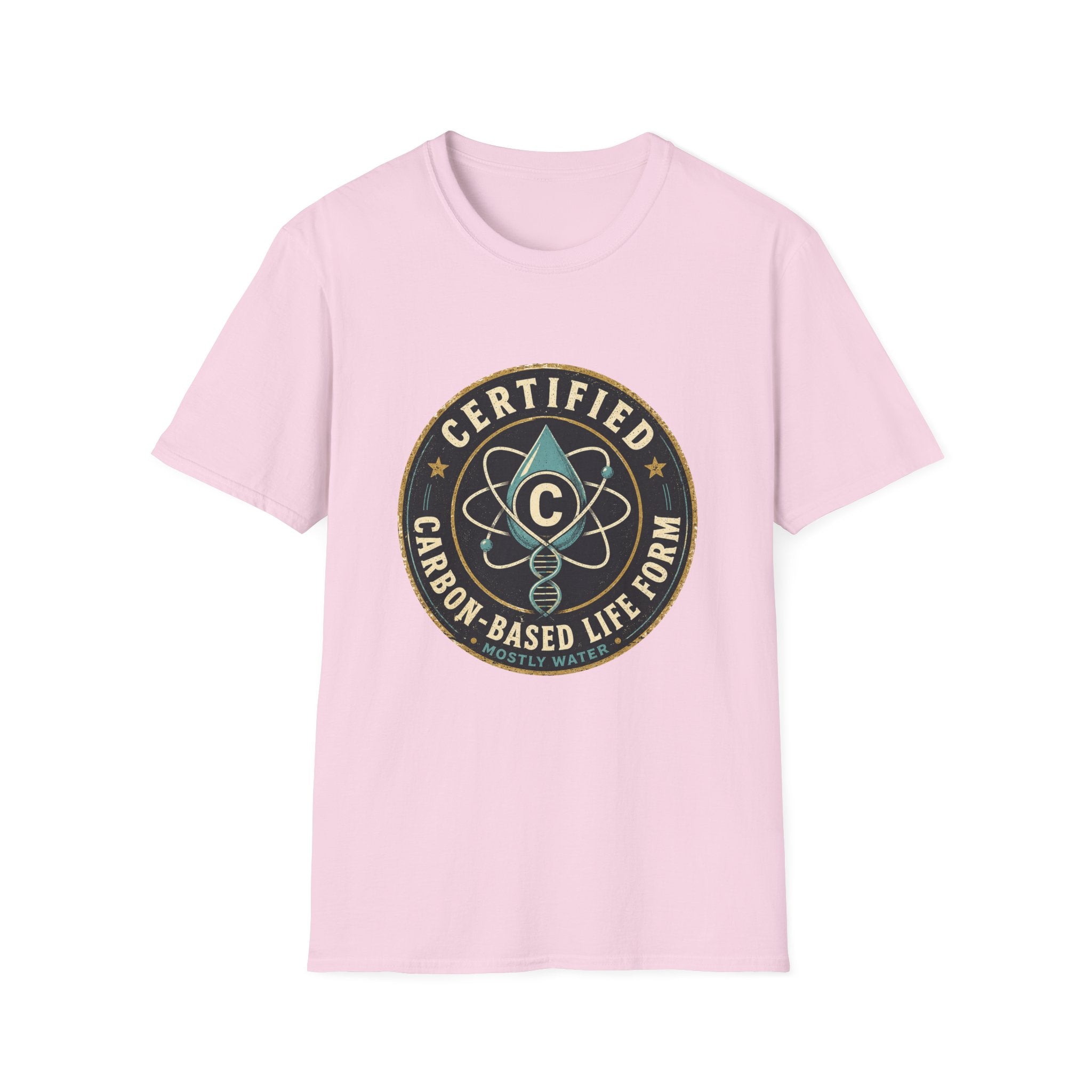 Certified Carbon-Based Lifeform T-Shirt — Funny Science Badge Tee