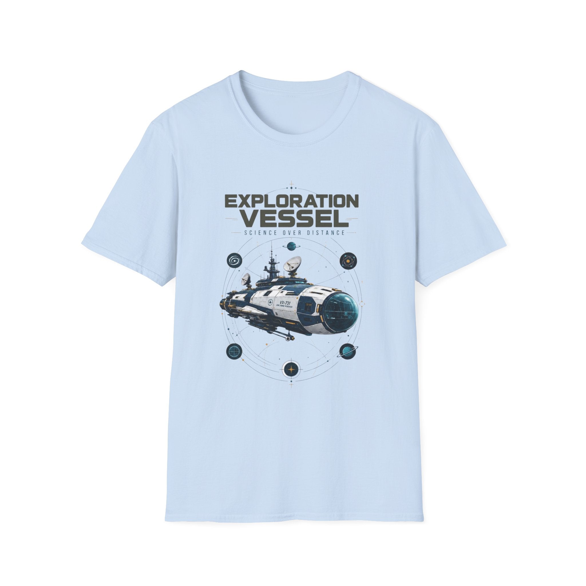 Exploration Vessel T-Shirt — Science Over Distance Space Graphic Tee