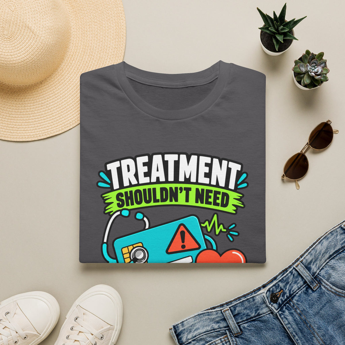 'Treatment Shouldn't Need Credit Score' Medical Justice Graphic Tee