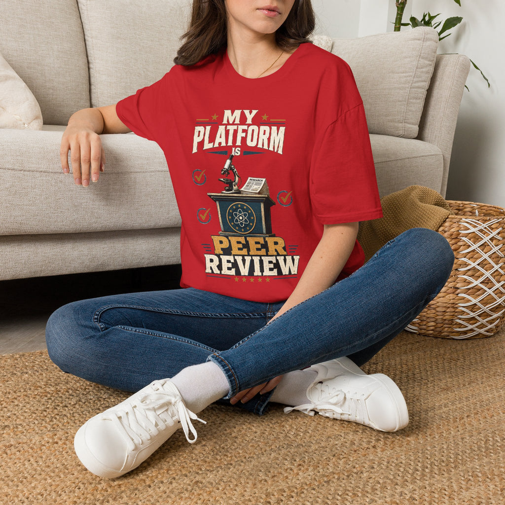 Peer Review T-Shirt — “My Platform is Peer Review” Science Graphic Tee