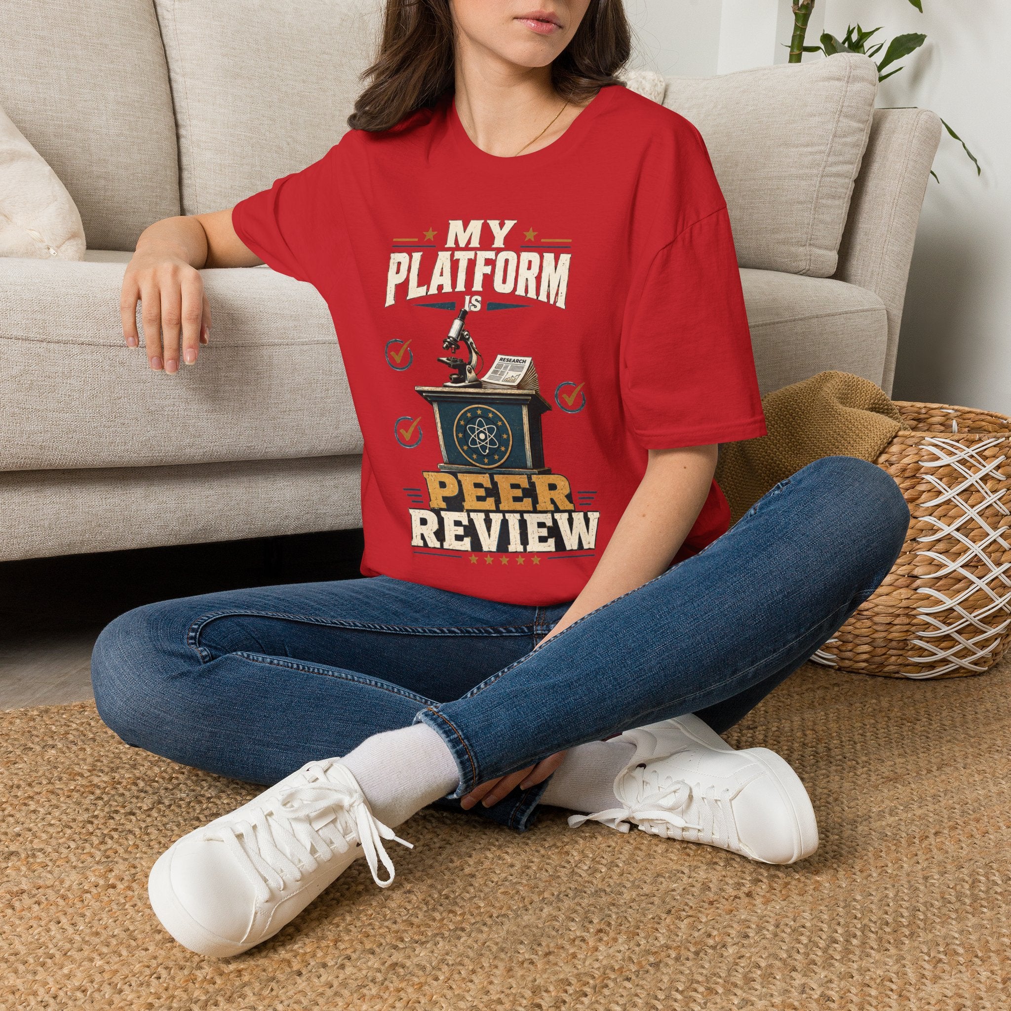 Peer Review T-Shirt — “My Platform is Peer Review” Science Graphic Tee
