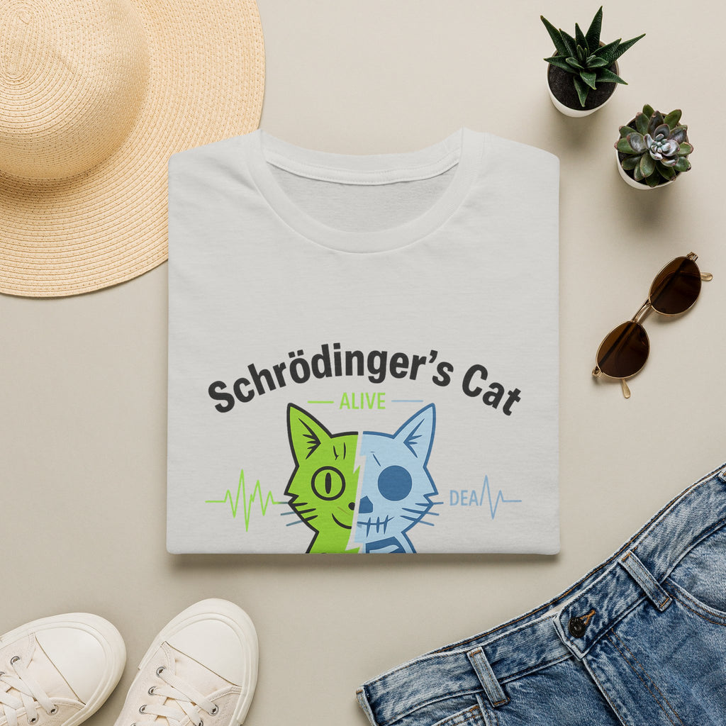Schrödinger’s Cat T-Shirt — 'Both Alive and Dead' Quantum Science Funny Tee
