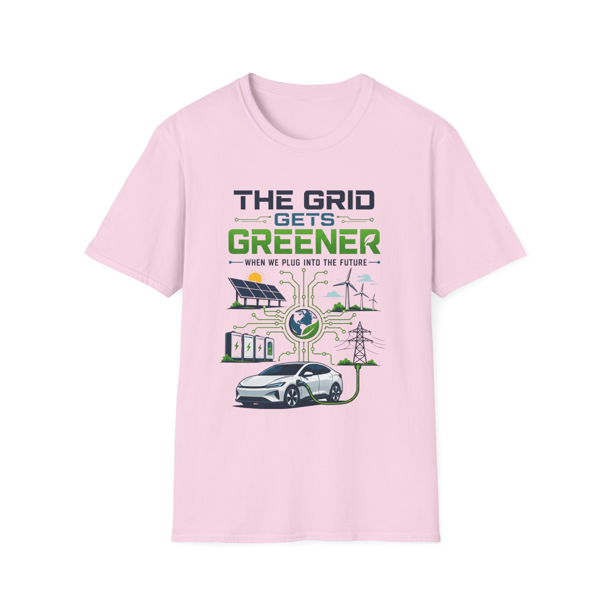 "The Grid Gets Greener" Eco Renewable Energy Tee