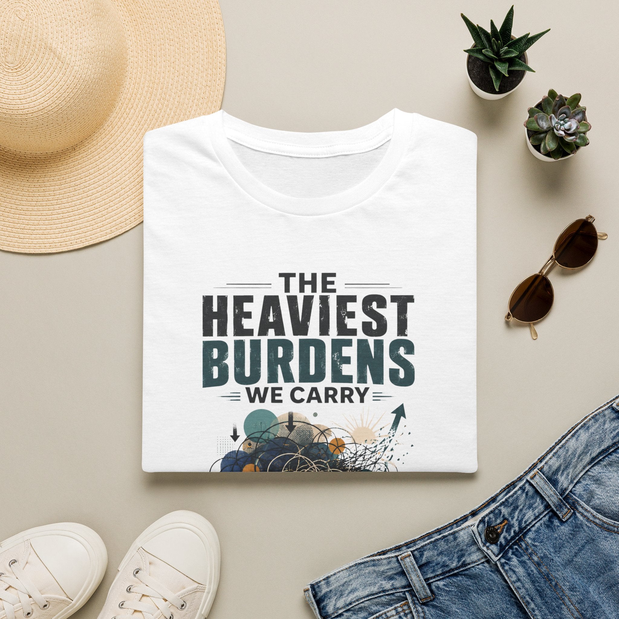 T-Shirt — “The Heaviest Burdens We Carry” Mental Health Awareness Tee