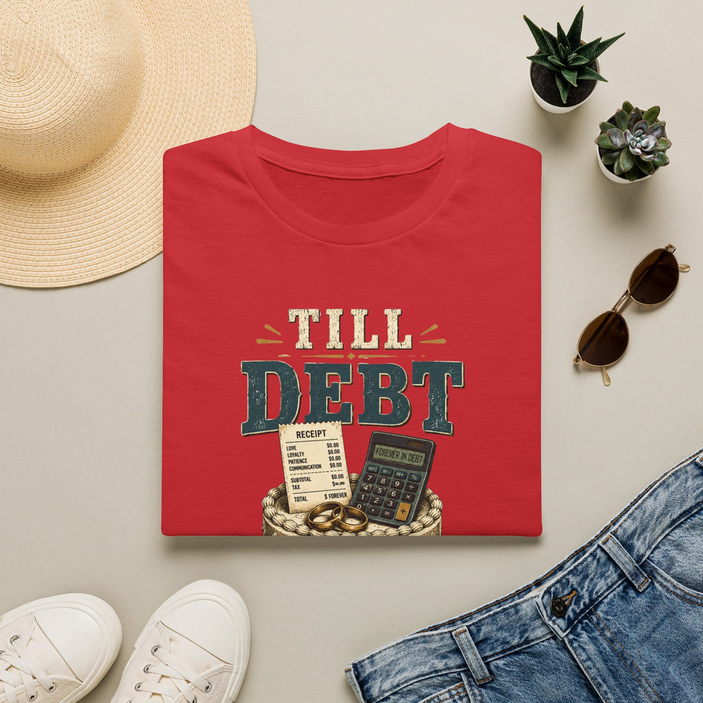 "Till Debt Do Us Part" Funny Debt & Finance Marriage Tee