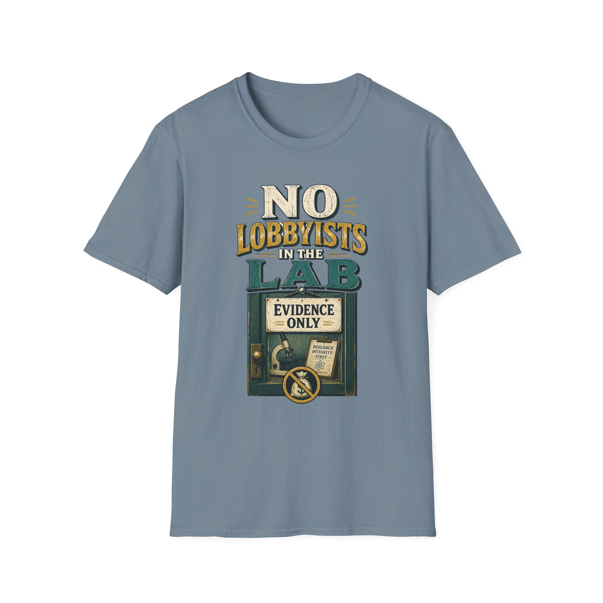 "No Lobbyists in the Lab" Vintage Science Tee