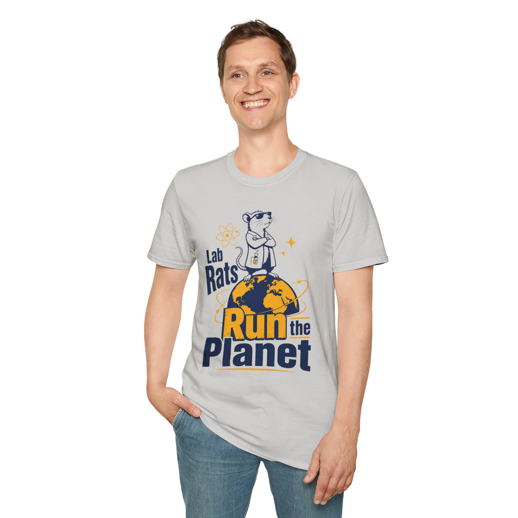Lab Rats Run the Planet T-Shirt — Cute Scientist Rodent Graphic Tee