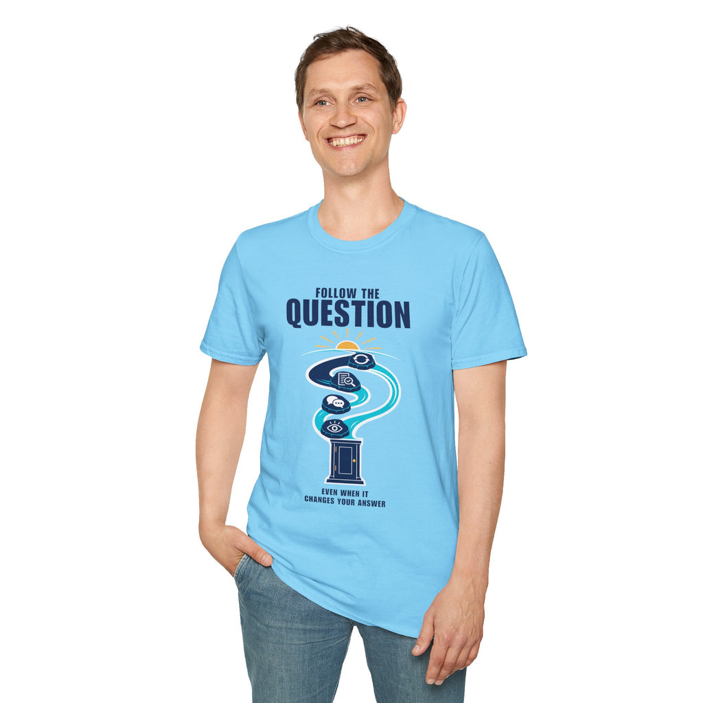 Follow the Question T-Shirt — Inspirational Travel & Curiosity Tee