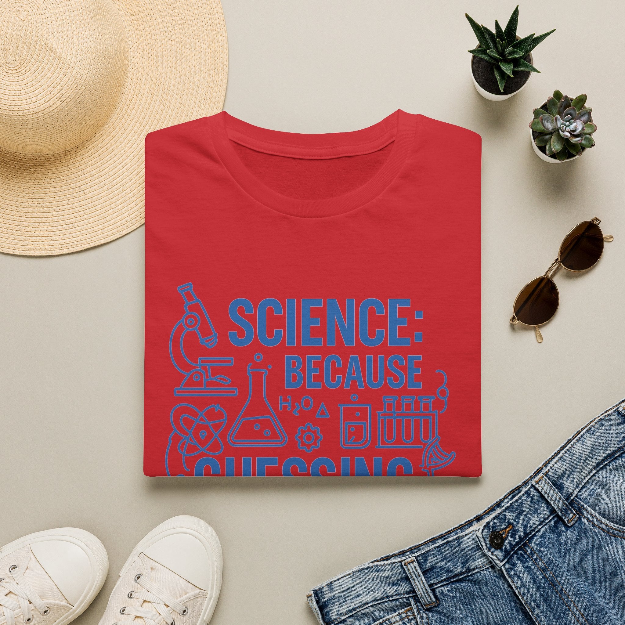 Science T-Shirt — "Science: Because Guessing Is Hard" Graphic Tee
