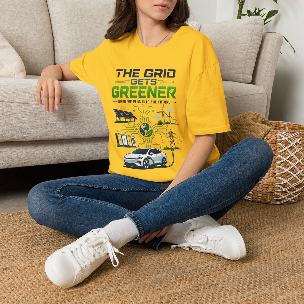 "The Grid Gets Greener" Eco Renewable Energy Tee