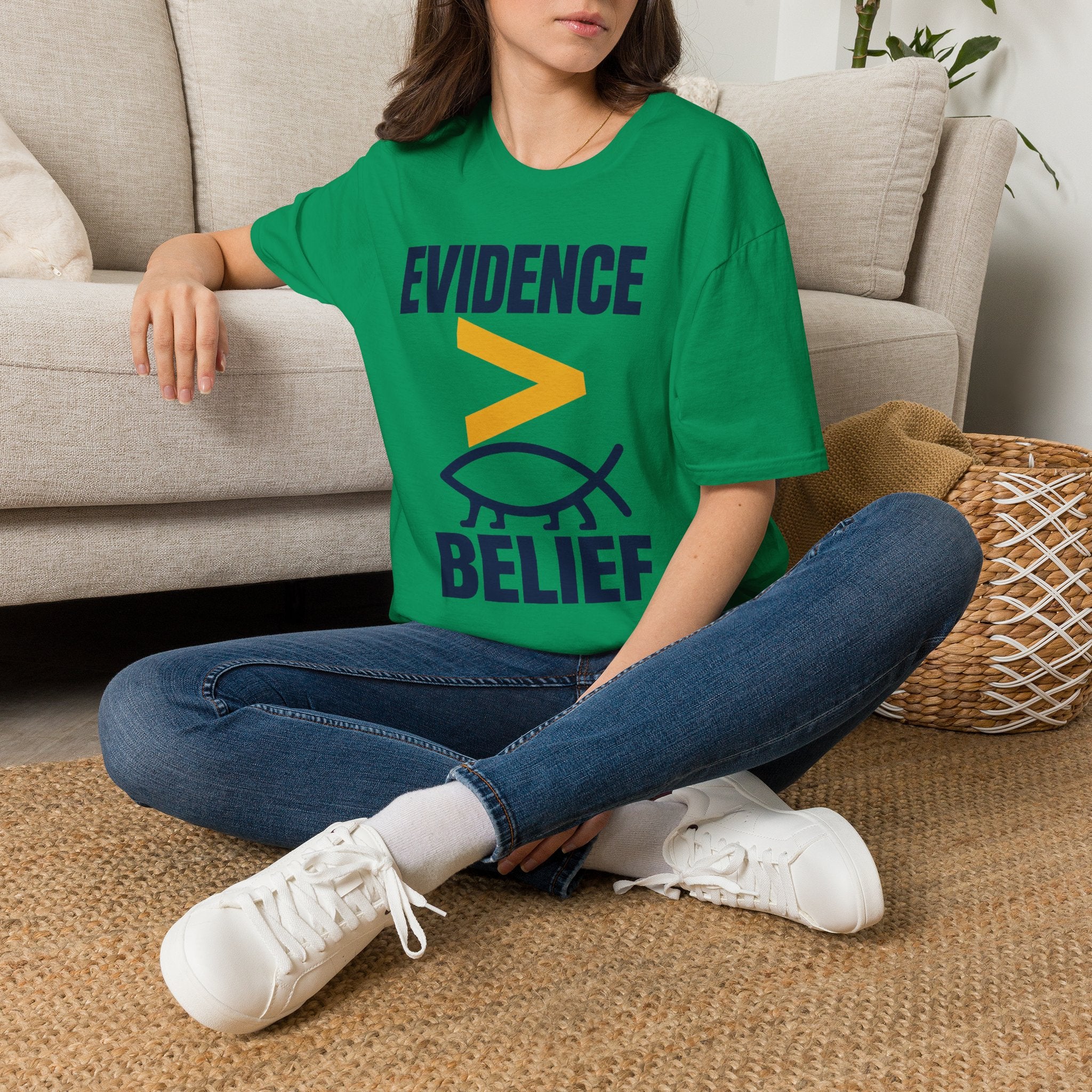 Evidence greater than belief T-Shirt