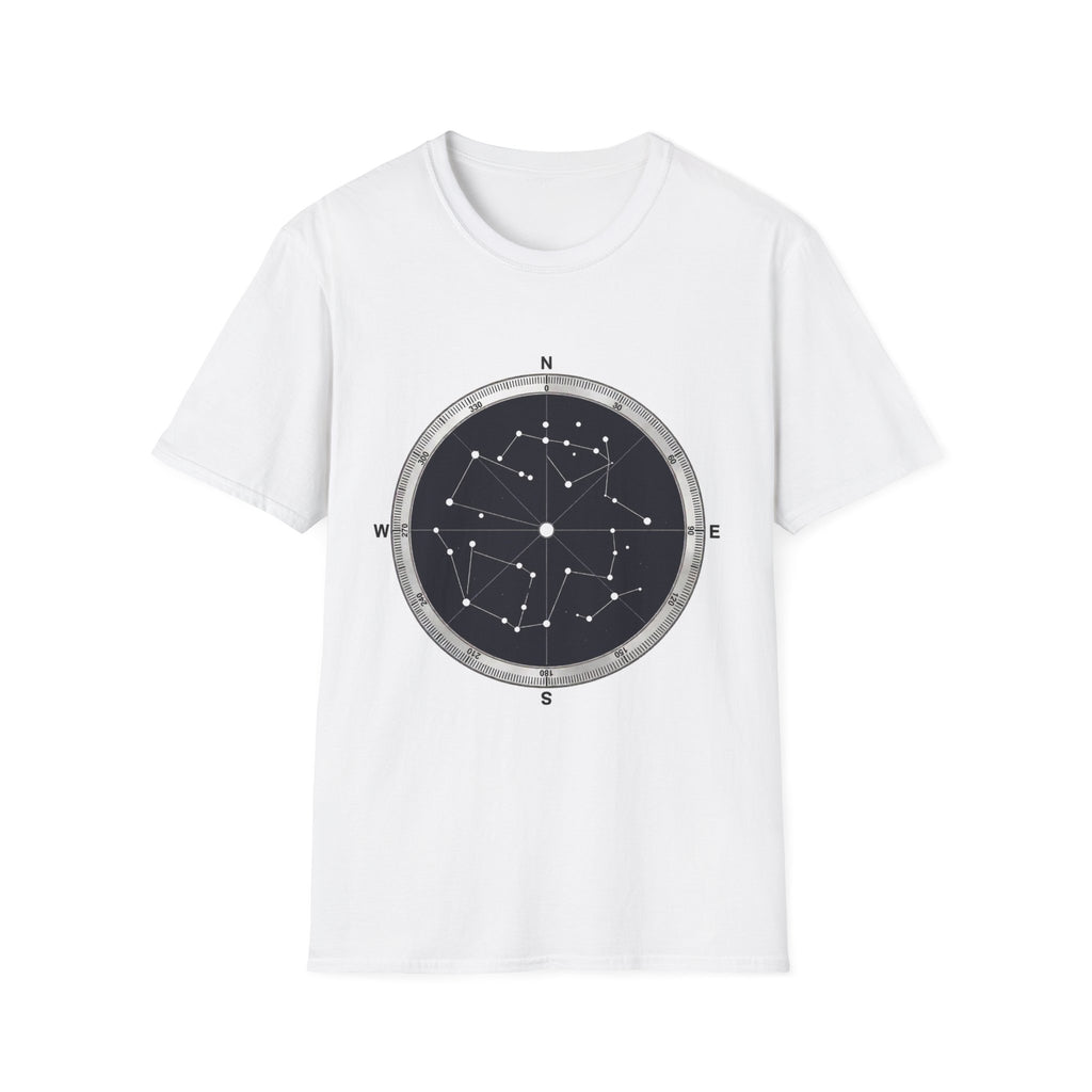 Constellation Compass T-Shirt — Night Sky Star Map Tee