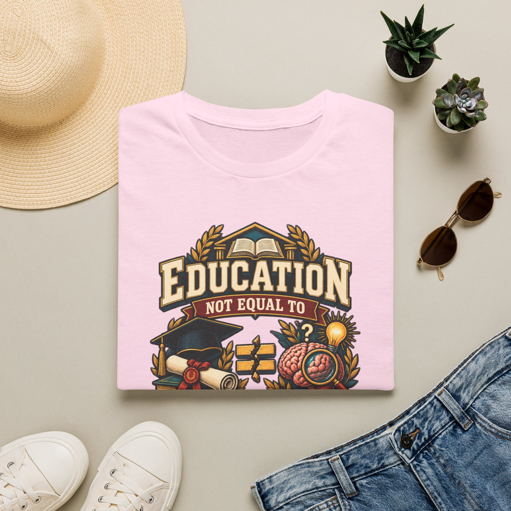 Education Not Equal to Intelligence T-Shirt