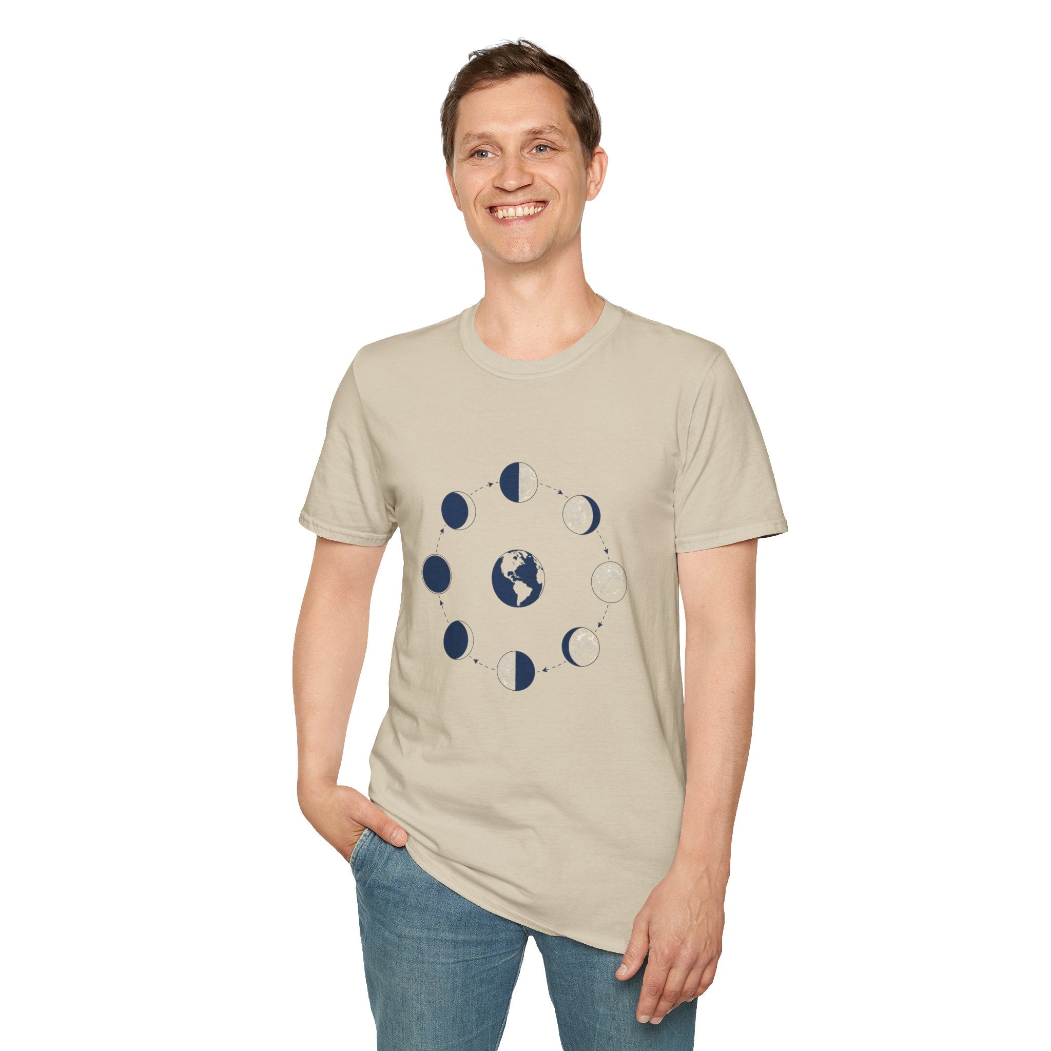 Moon Phase T-Shirt —Lunar Cycle Graphic Tee