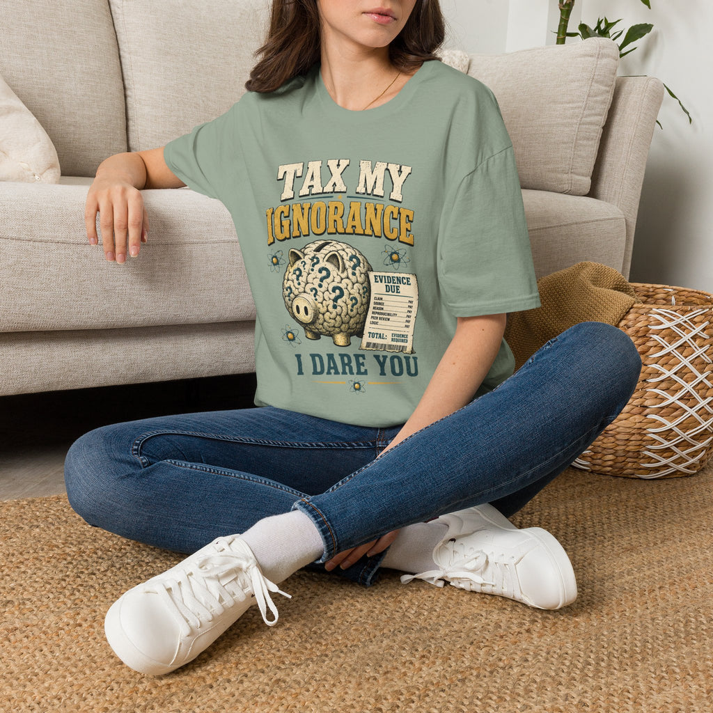 Tax My Ignorance T-Shirt – Funny Political Piggy Bank Design