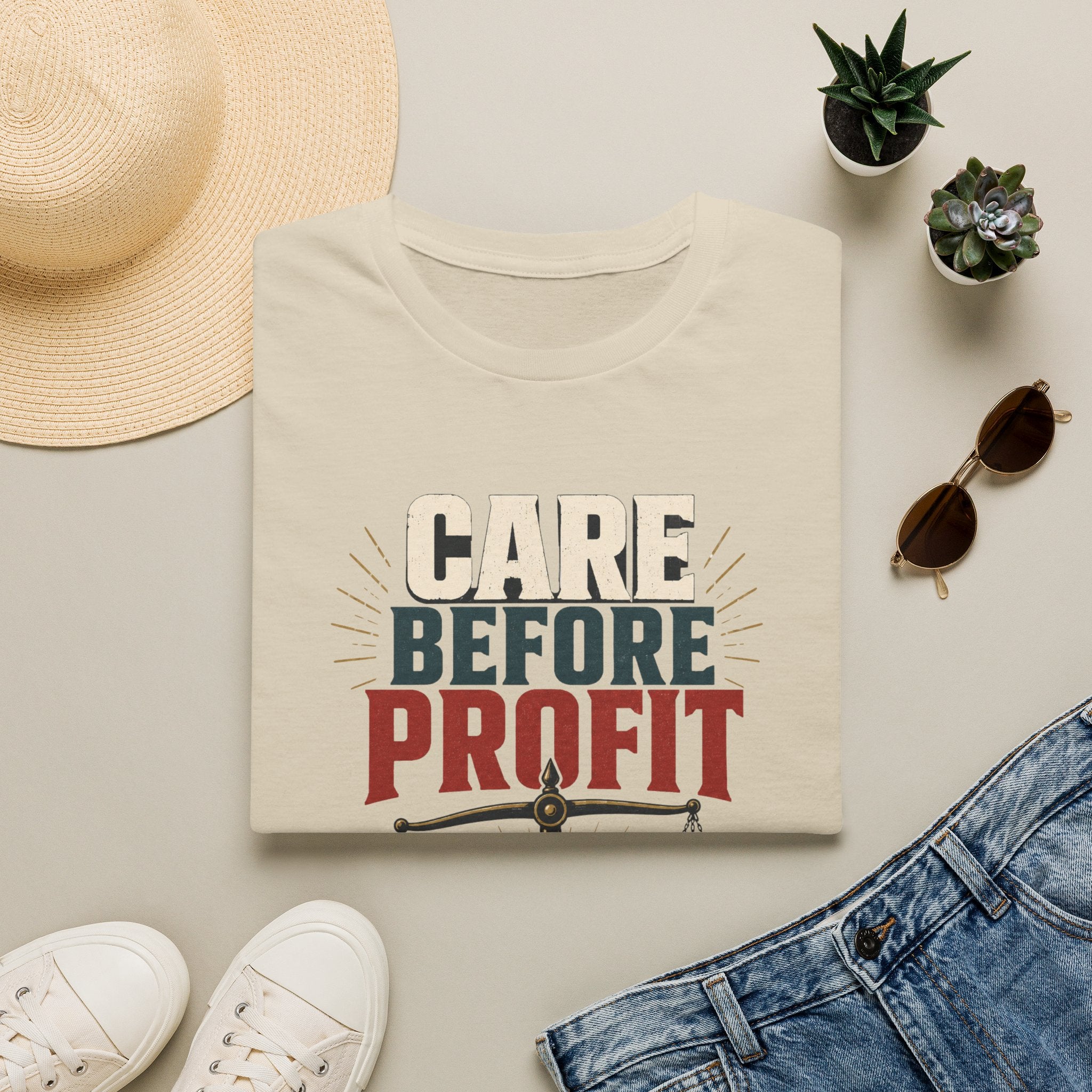 Care Before Profit T-Shirt – Healthcare Is A Human Right Tee