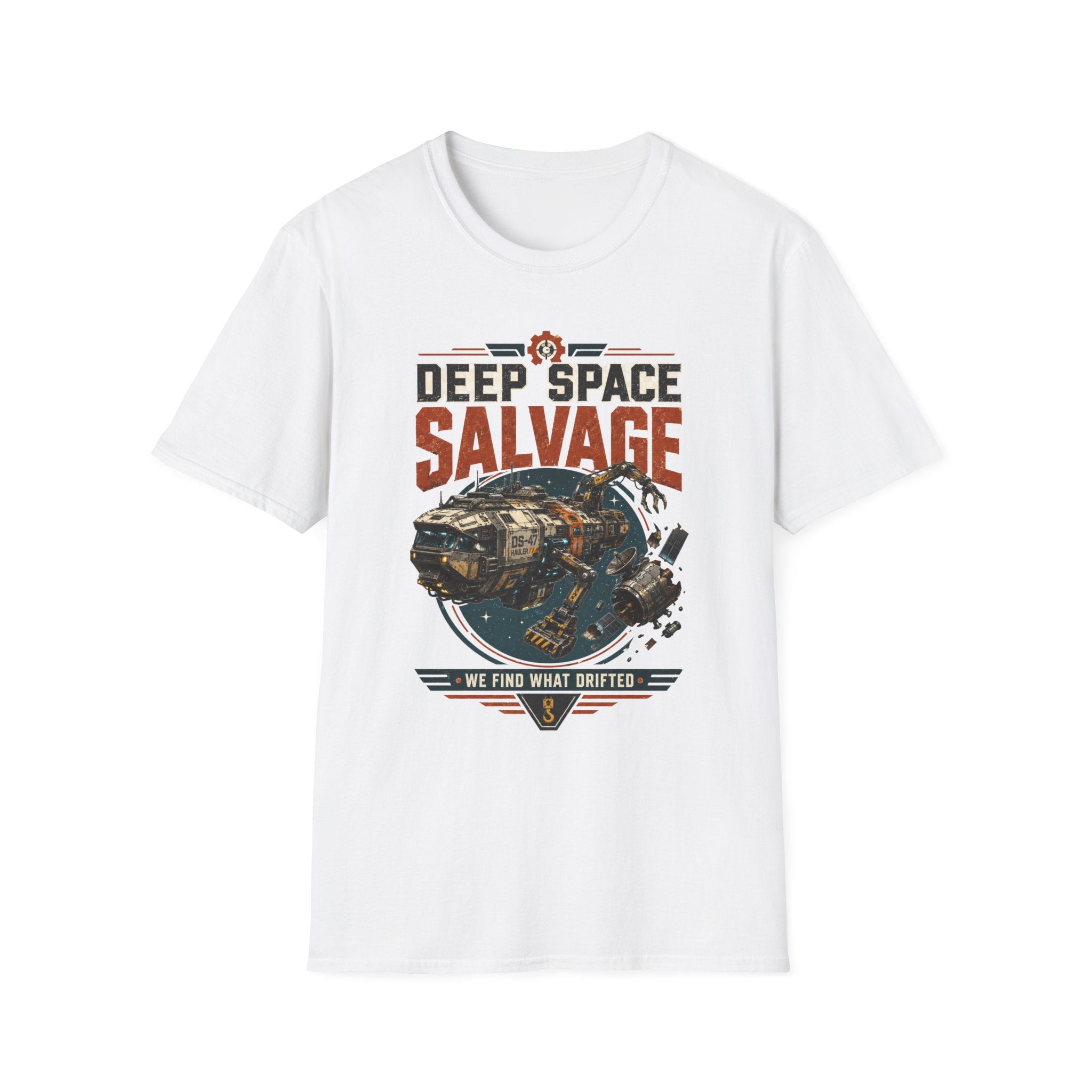 Deep Space Salvage T‑Shirt — Vintage Sci‑Fi Spacecraft Tee