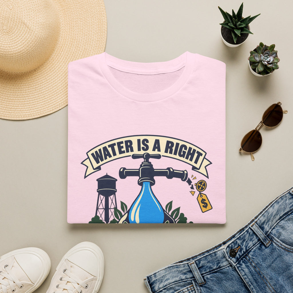 Water Is a Right T-Shirt — "Water Is a Right, Not a Revenue Stream" Environmental Tee