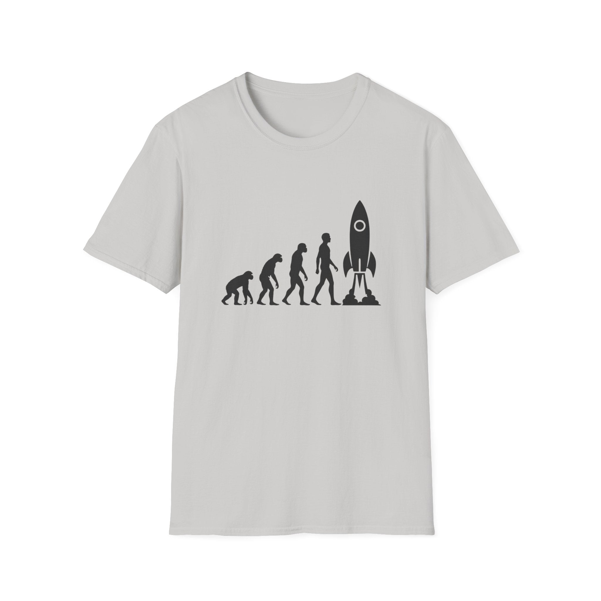 Evolution Ape to Rocketship Unisex Softstyle T-Shirt