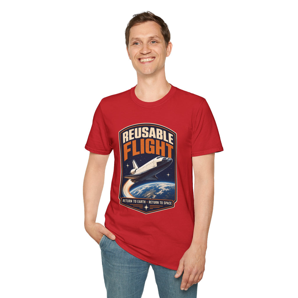 Reusable Flight T-Shirt — Space Shuttle Retro Graphic Tee