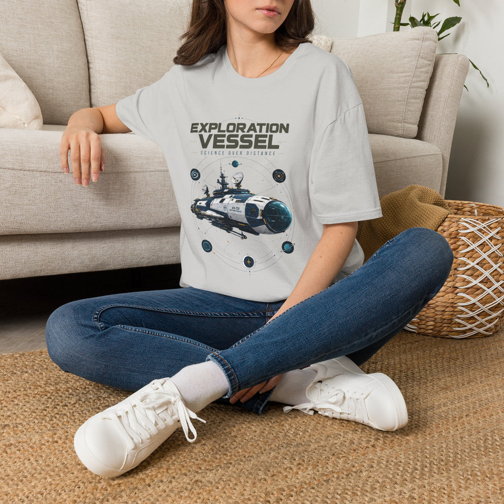 Exploration Vessel T-Shirt — Science Over Distance Space Graphic Tee