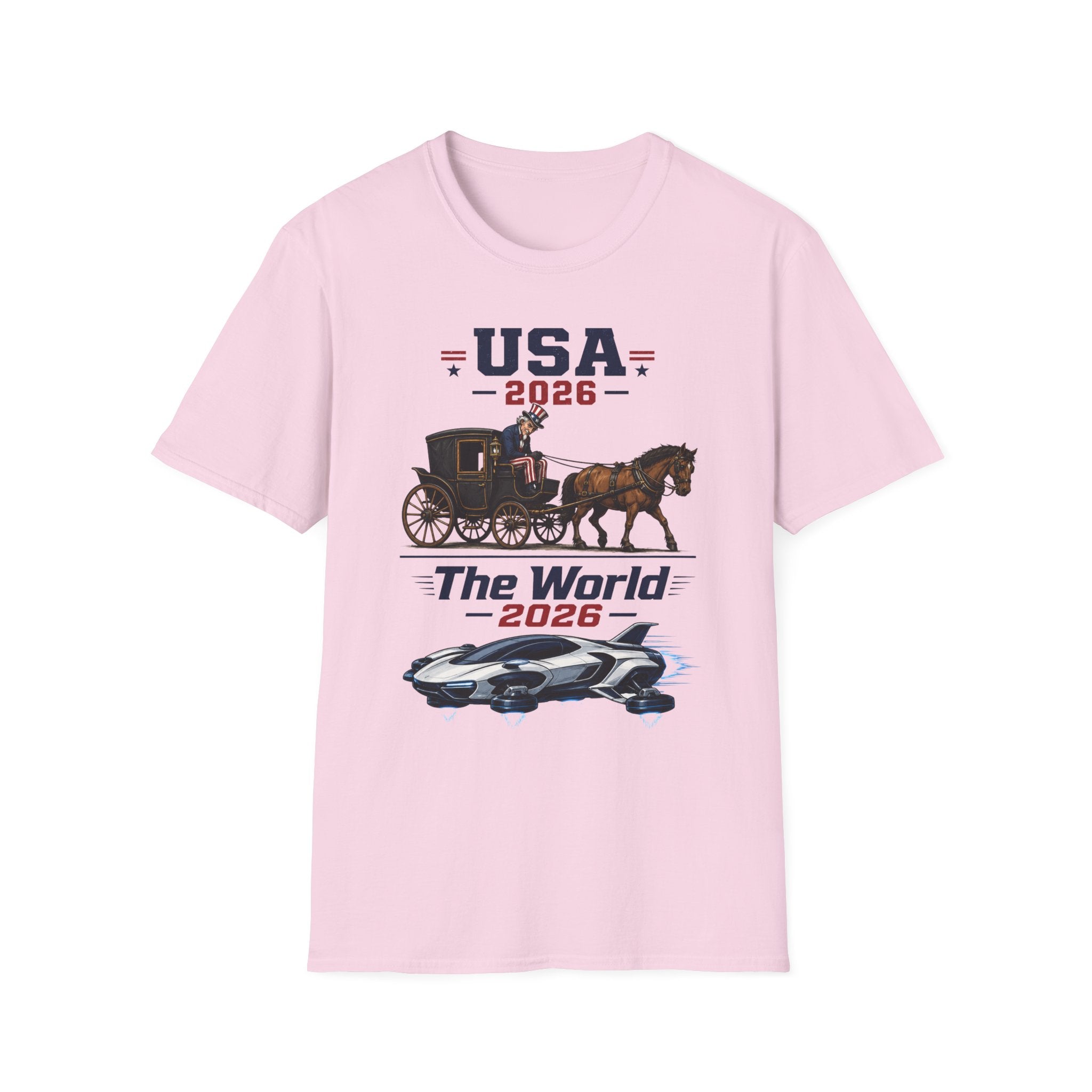 USA 2026 Campaign T‑Shirt — Patriotic Coach & Horse Graphic Tee