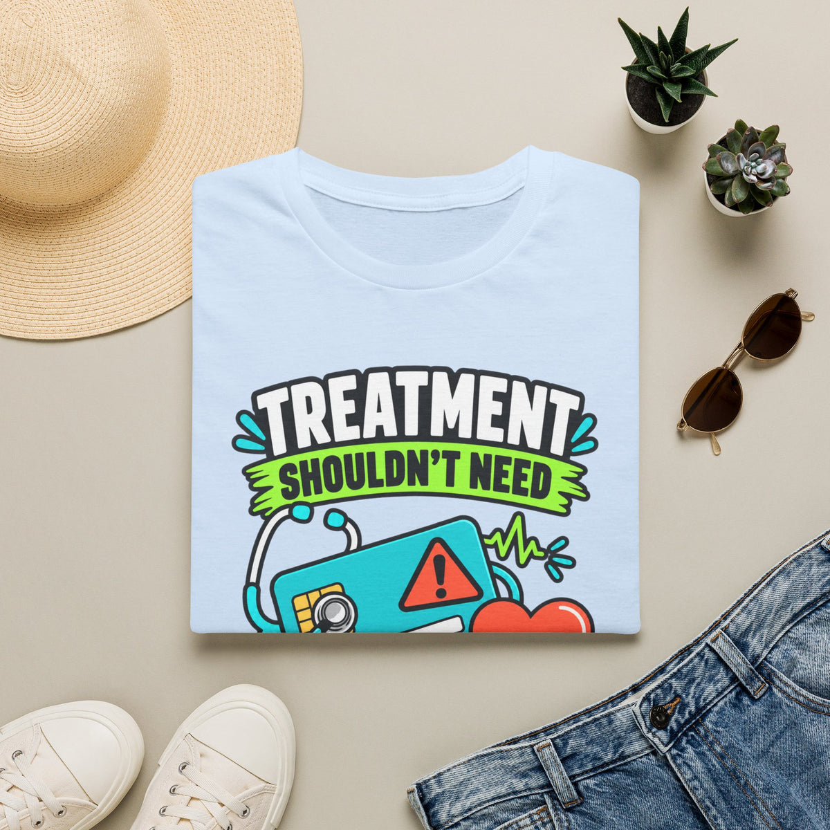 'Treatment Shouldn't Need Credit Score' Medical Justice Graphic Tee