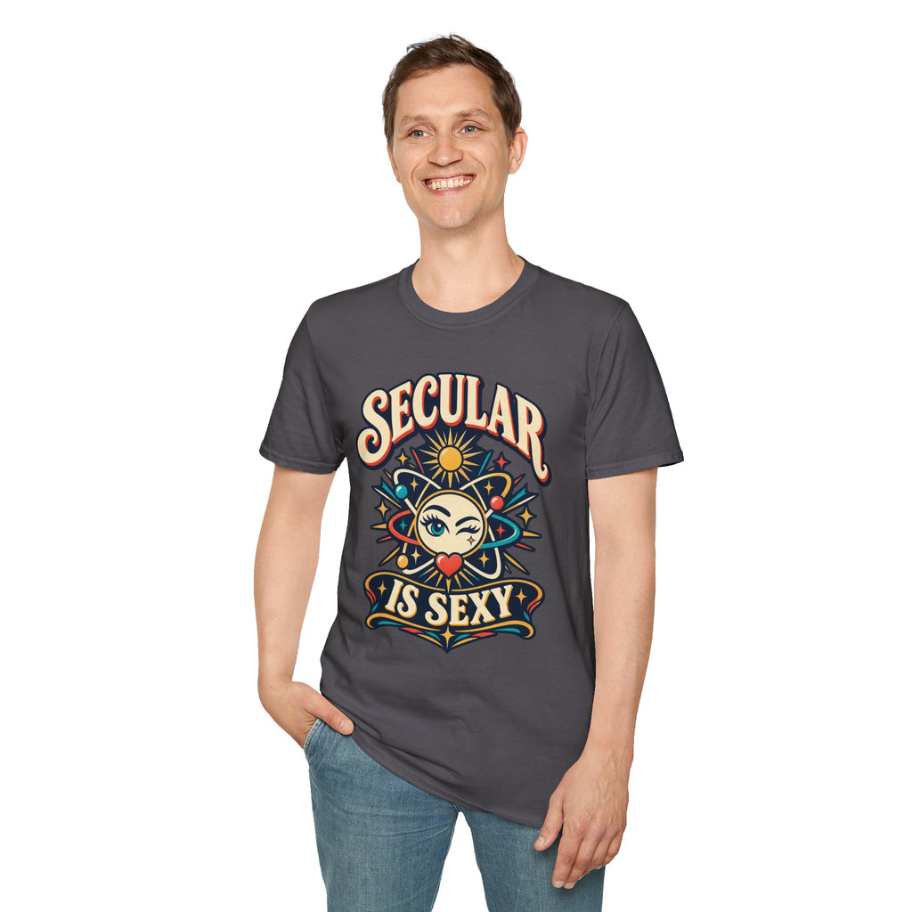 Secular Is Sexy T-Shirt — Retro Spiritual Sun Graphic Tee