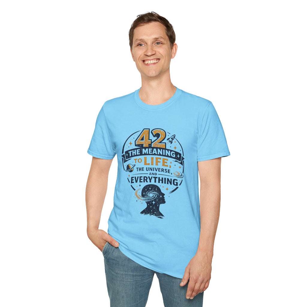 42 The Meaning To Life T-Shirt — Funny Hitchhiker’s Guide Galaxy Tee
