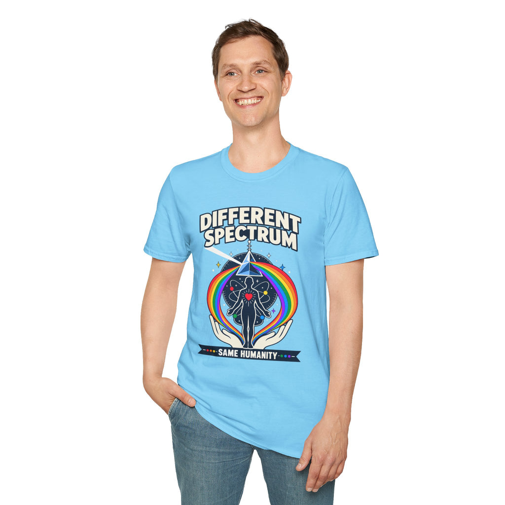 Different Spectrum T‑Shirt — Pride Rainbow Inclusive "Same Humanity" Tee