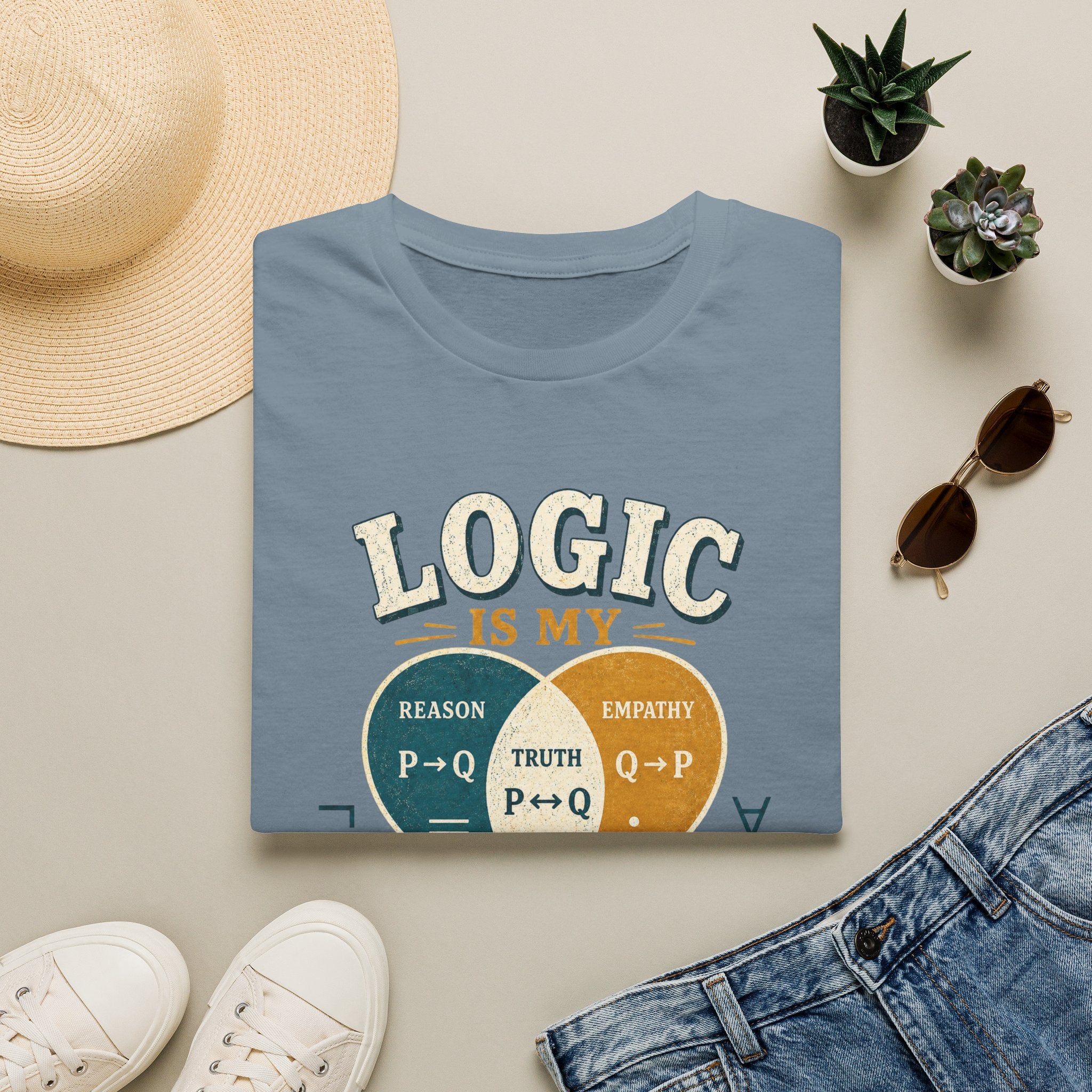 Logic Is My Love Language T-Shirt — Venn Diagram Math Humor Tee