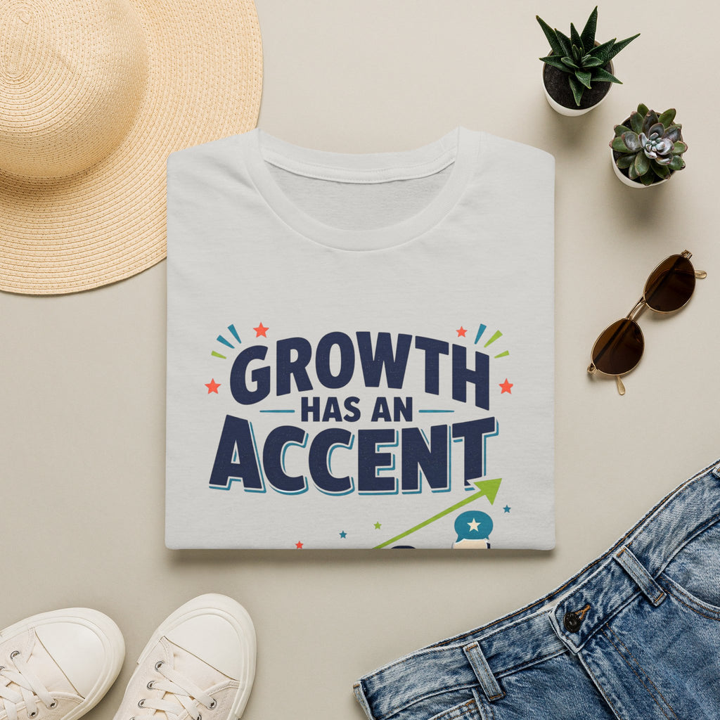 Growth Has An Accent T‑Shirt — Motivational Entrepreneur Growth Tee