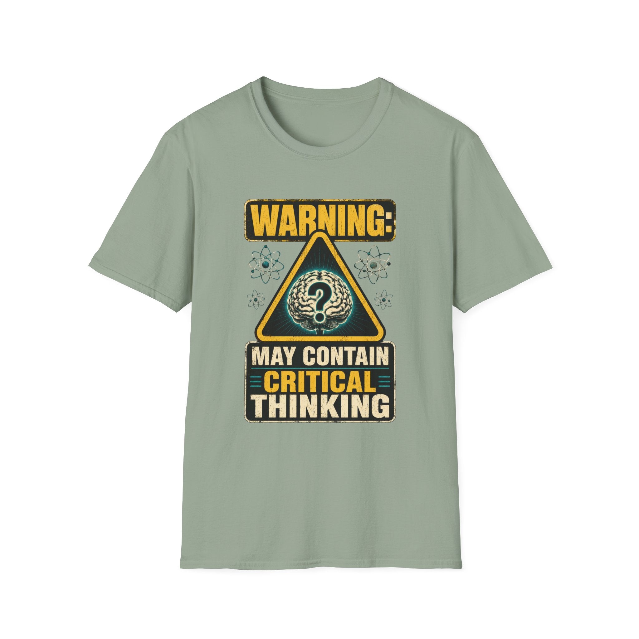 T-Shirt — "WARNING: May Contain Critical Thinking" Graphic Tee