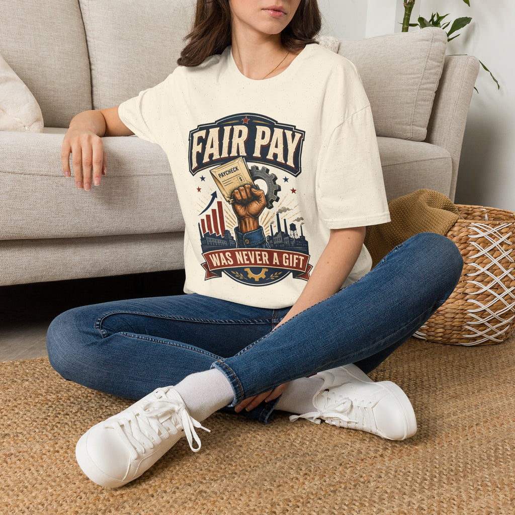 Fair Pay T-Shirt — "Fair Pay Was Never a Gift" Labor Rights Graphic Tee