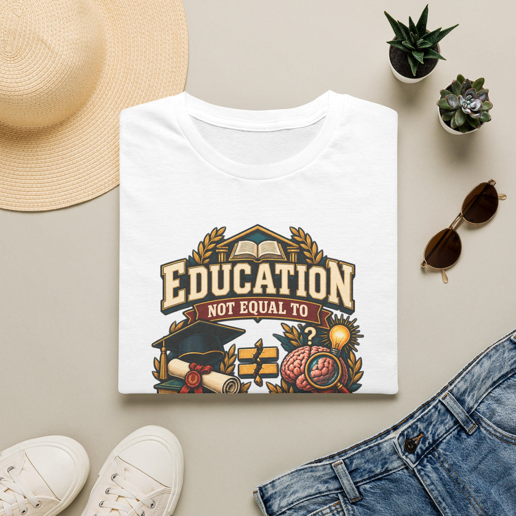 Education Not Equal to Intelligence T-Shirt