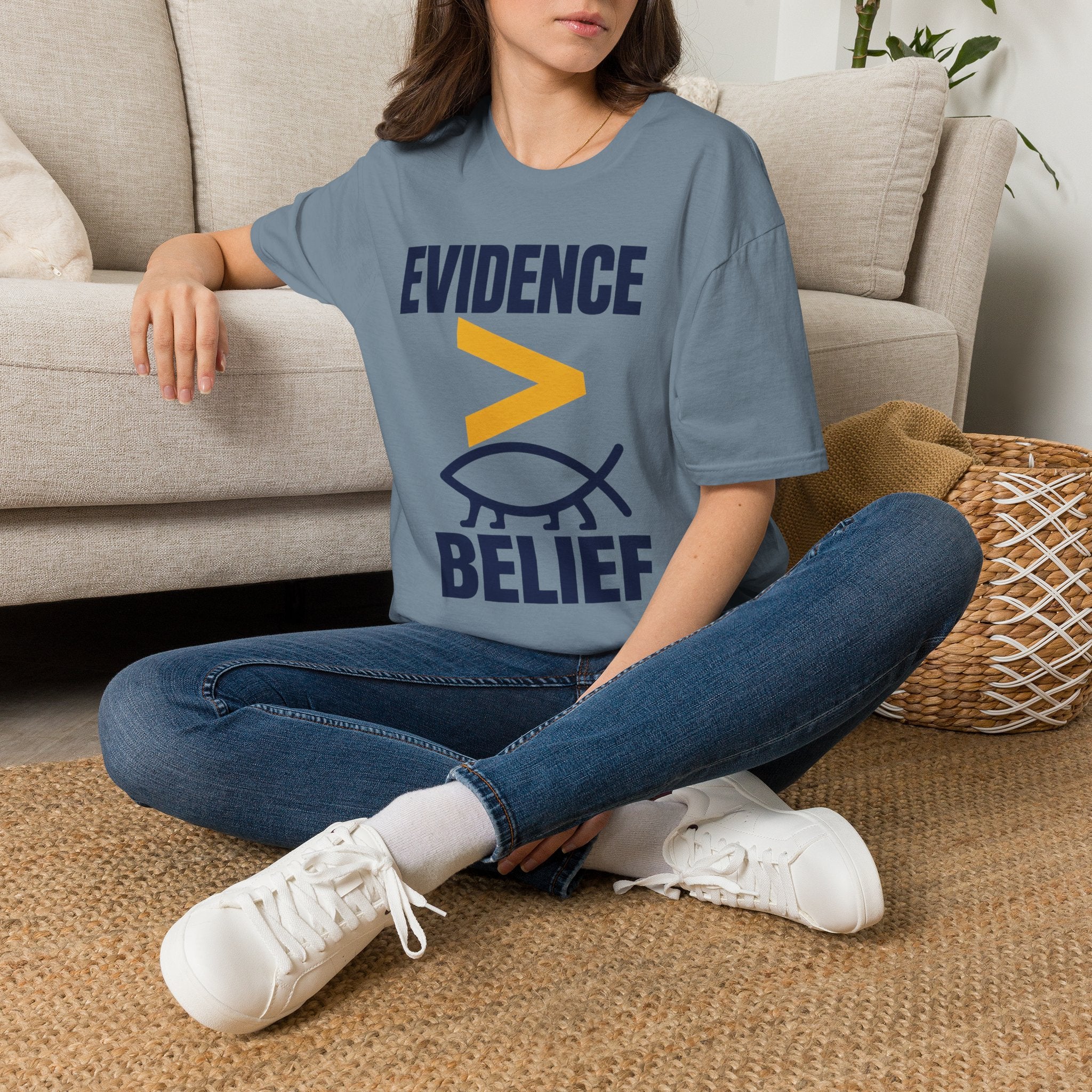 Evidence greater than belief T-Shirt