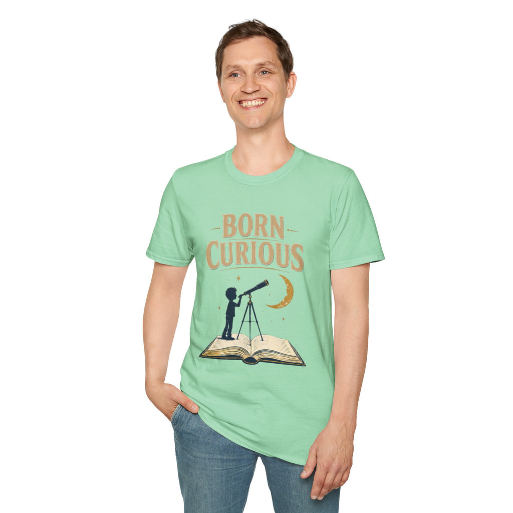 Born Curious Telescope T-Shirt