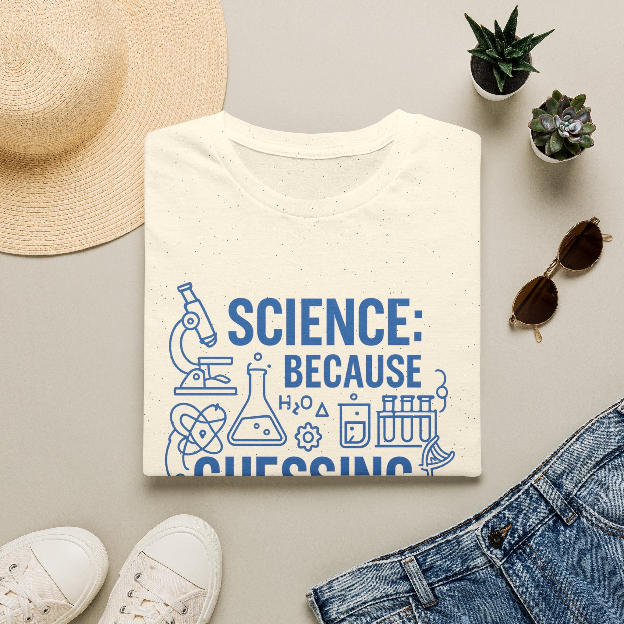 Science T-Shirt — "Science: Because Guessing Is Hard" Graphic Tee
