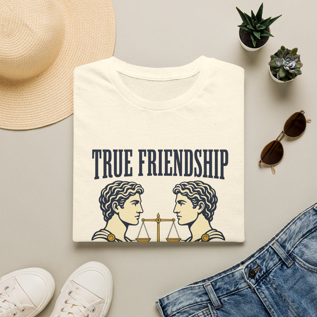 True Friendship T-Shirt — “True Friendship Only Exists Between Equals” Graphic Tee