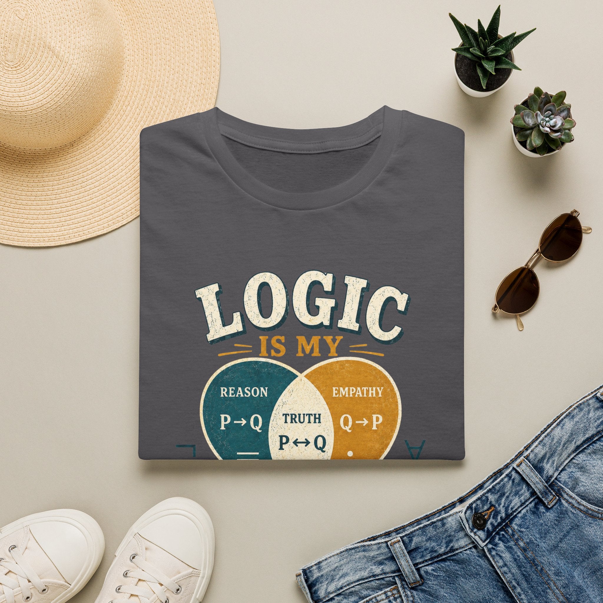 Logic Is My Love Language T-Shirt — Venn Diagram Math Humor Tee
