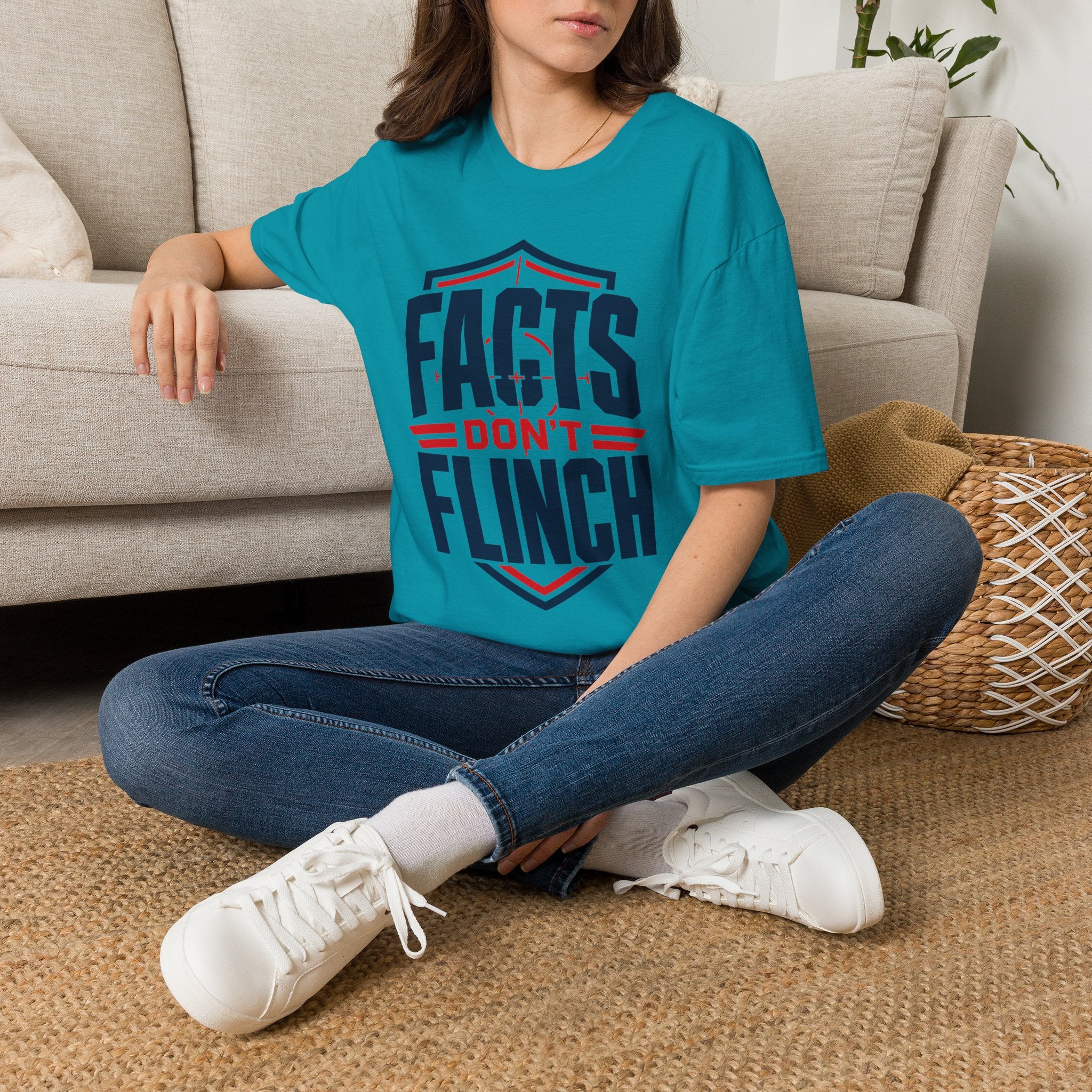 Facts Don’t Flinch T-Shirt — Bold Patriotic Statement Tee