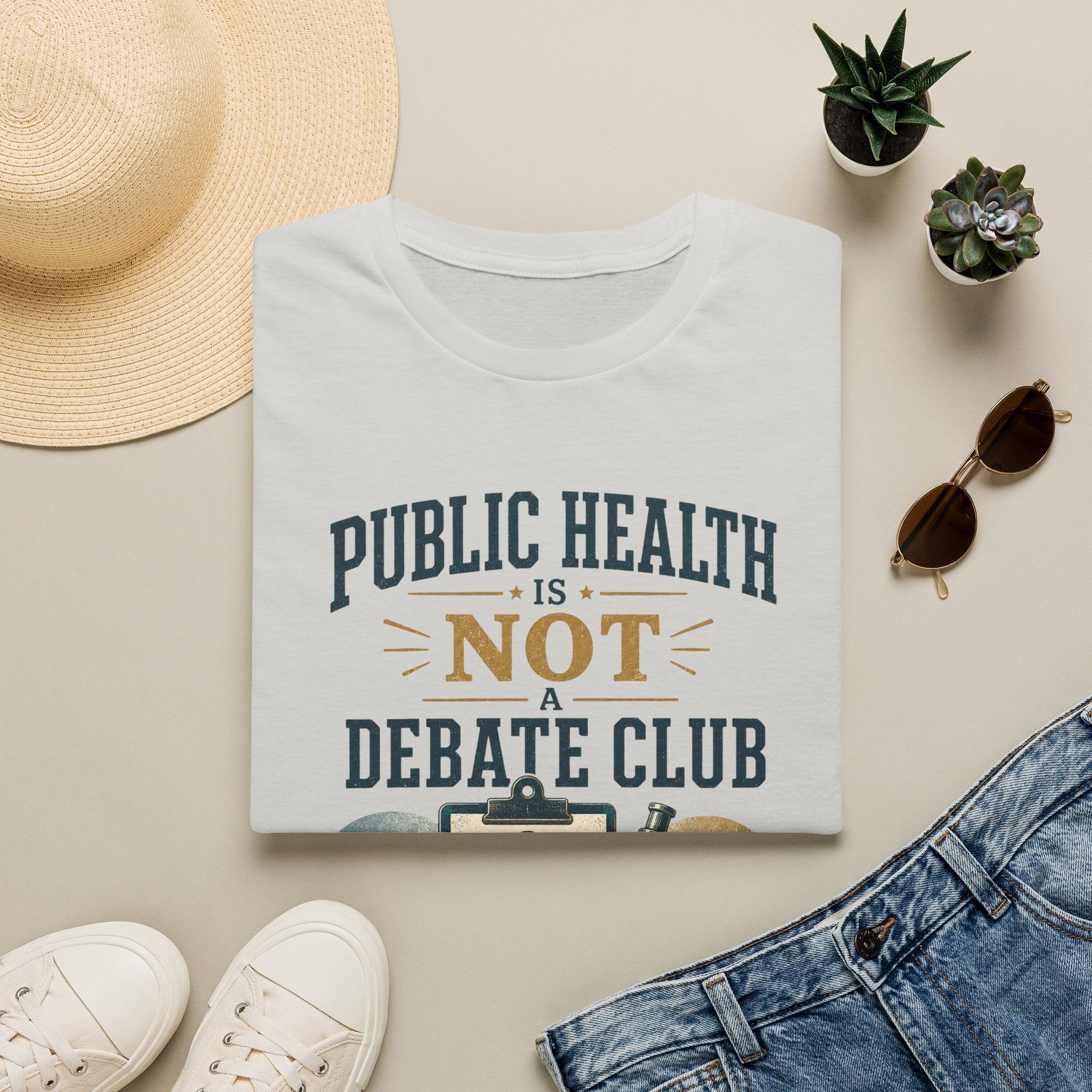 Public Health Is Not a Debate Club T-Shirt — Check the Data Tee