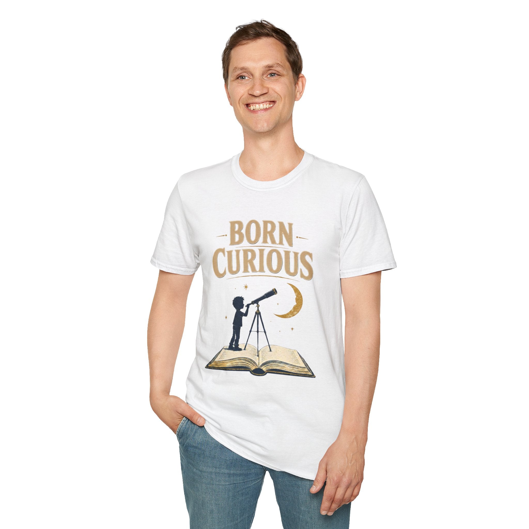 Born Curious Telescope T-Shirt