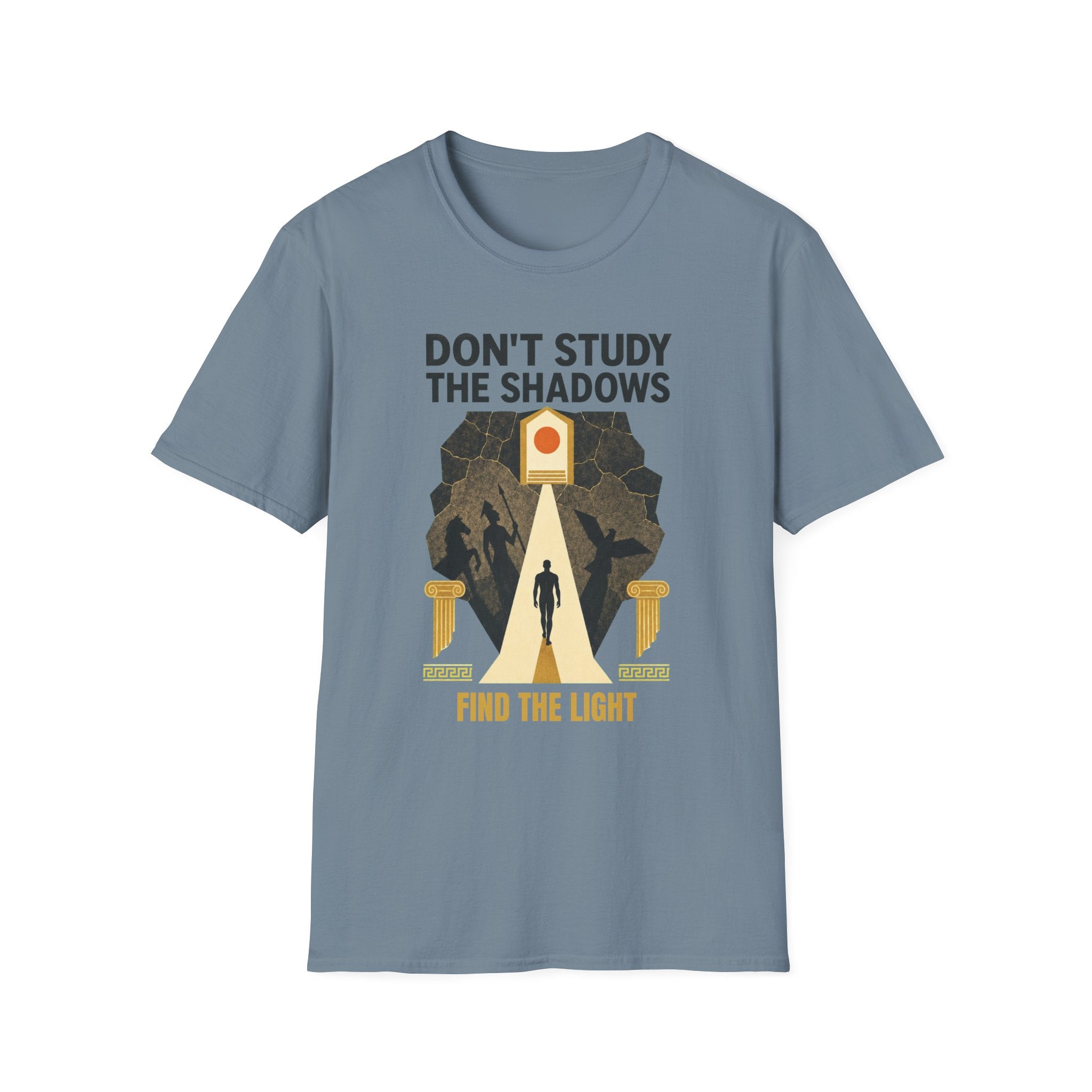 "Don't Study the Shadows, Find the Light" Inspirational Graphic Tee