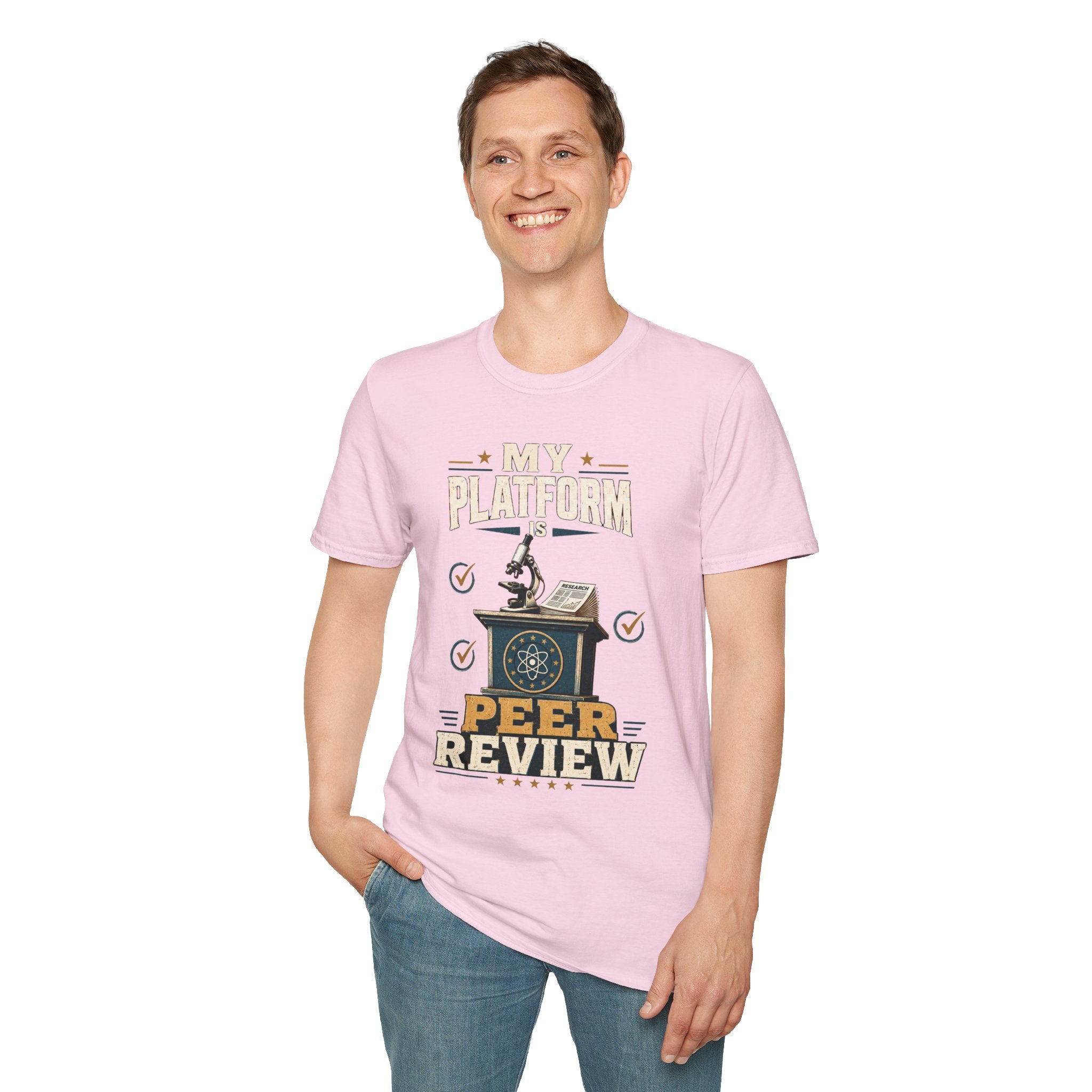 Peer Review T-Shirt — “My Platform is Peer Review” Science Graphic Tee