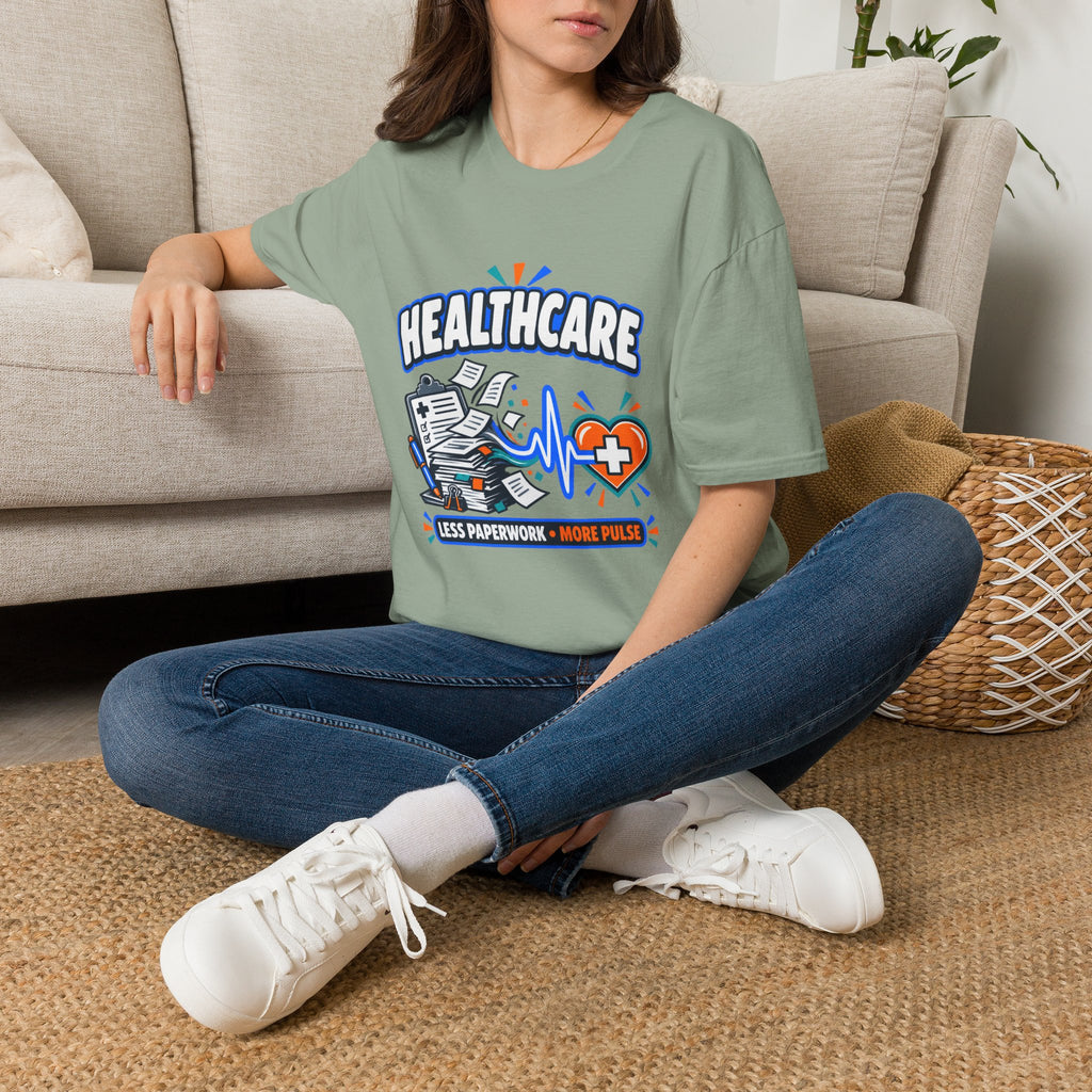 Healthcare T-Shirt — Funny "Less Paperwork, More Patients" Medical Appreciation Tee