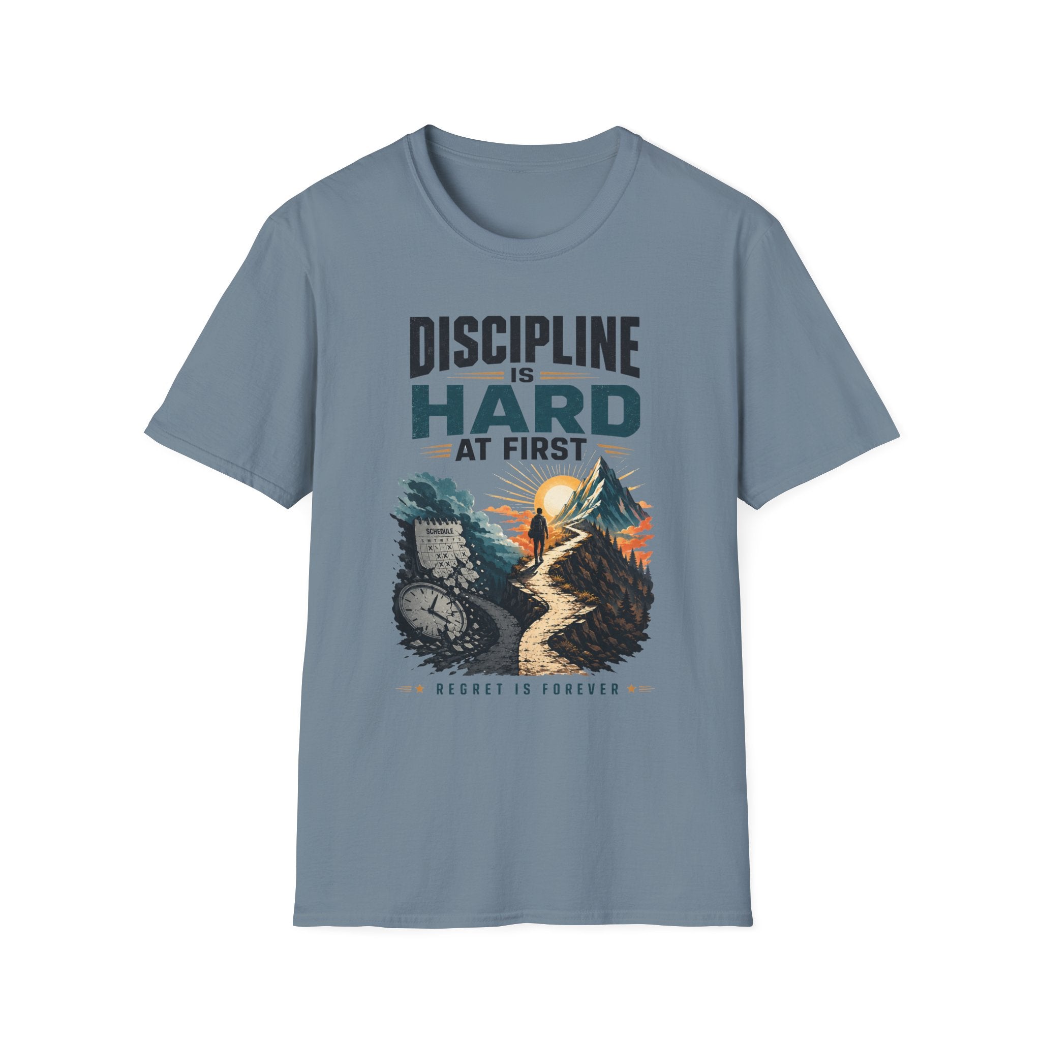 "Discipline Is Hard at First" Motivational Graphic Tee