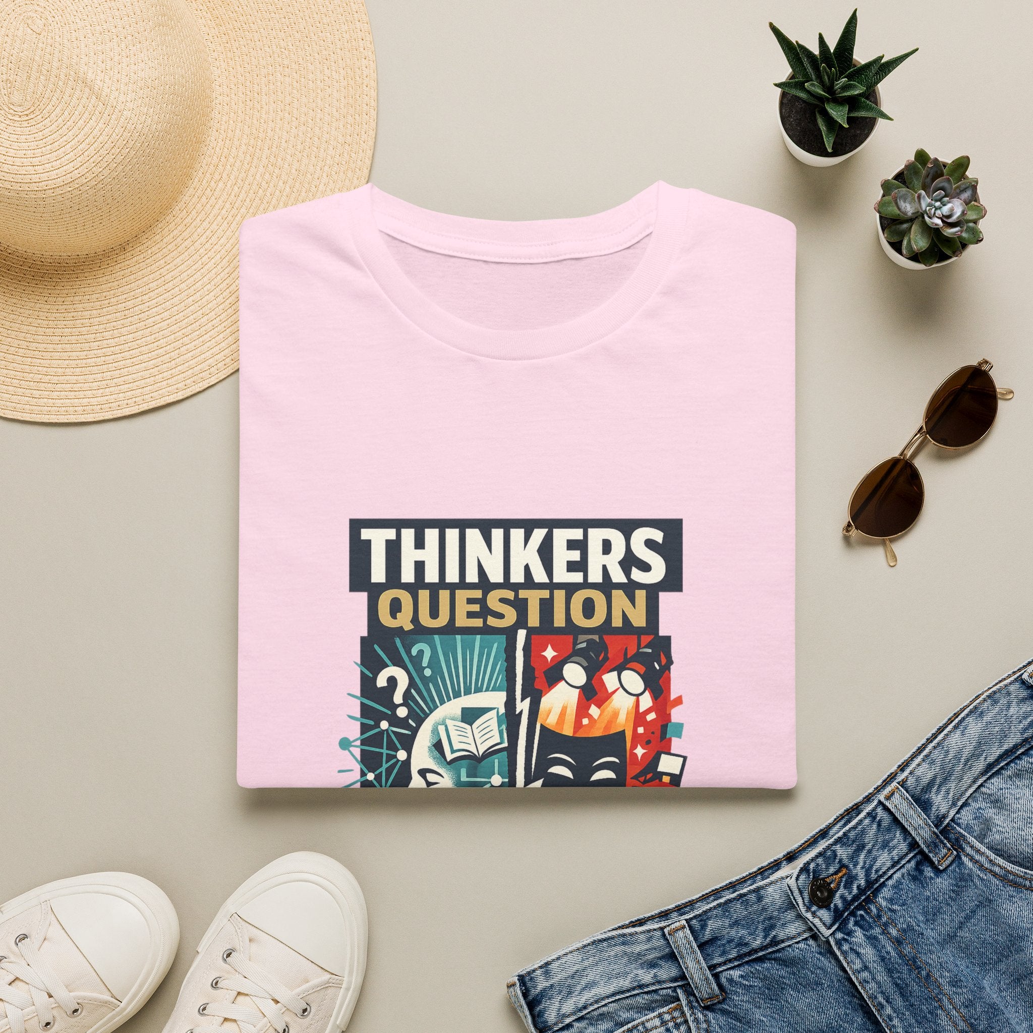 Thinkers Question Performers Distract T‑Shirt — Philosophy & Creativity Graphic Tee