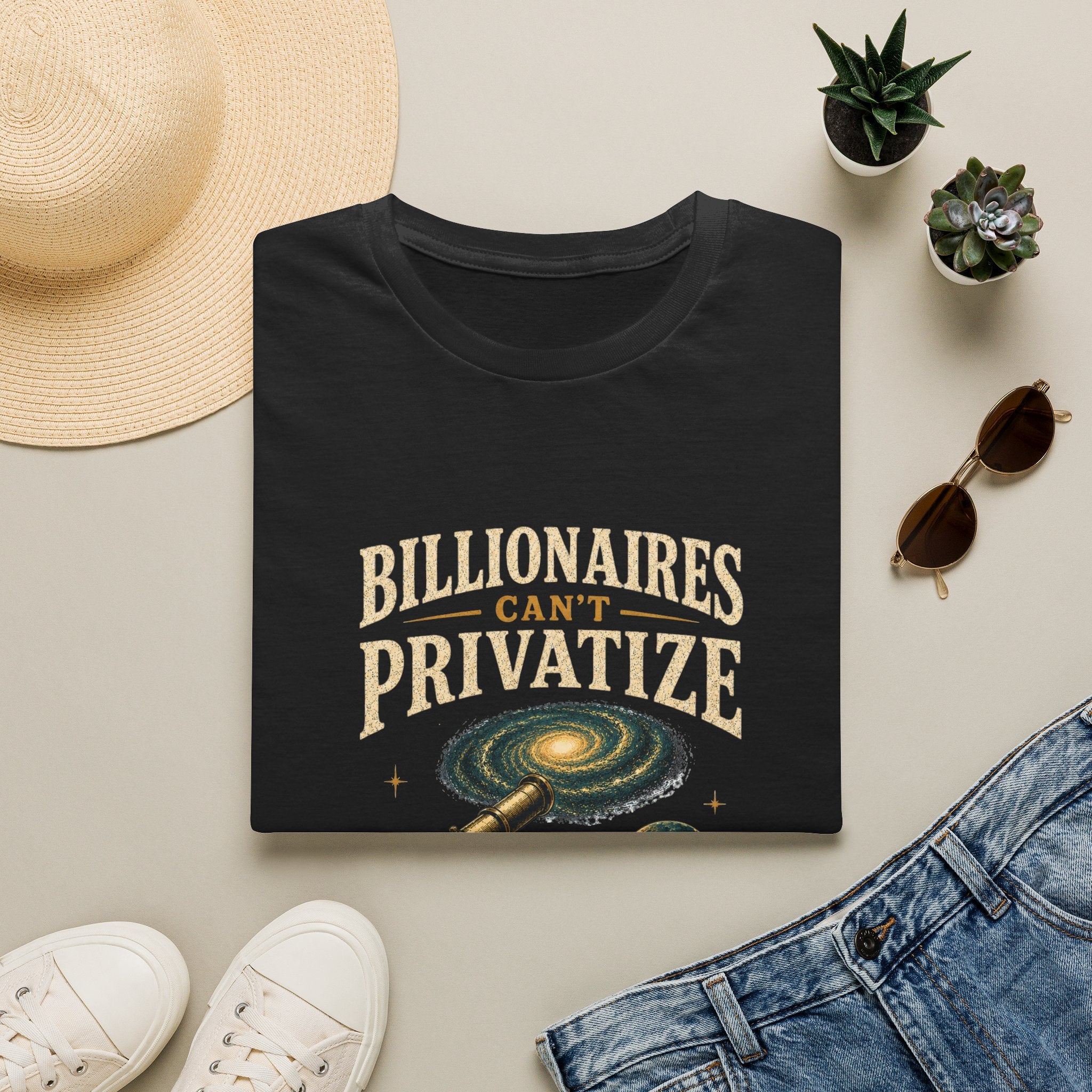 "Billionaires Can't Privatize the Stars" Graphic Tee